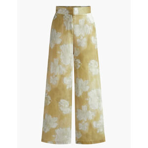 Romance Floral Printed Straight Pants XS Commense